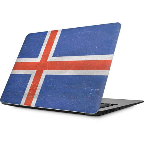 Iceland Flag Distressed Apple MacBook Skin